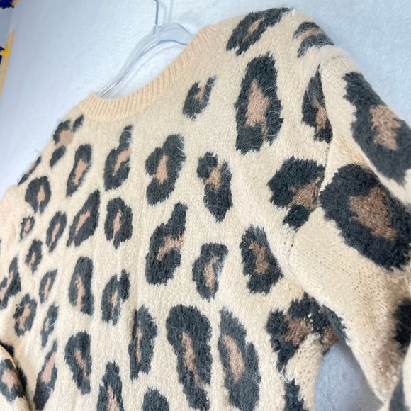 NWT PINK Victorias Secret Womens S V-Neck Crop Animal Print Long Sleeve Sweater - Picture 5 of 12